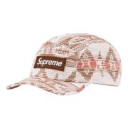 Supreme Begränsad Upplaga Vävt Mönster Camp Keps Beige, Unisex