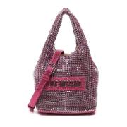 Love Moschino Rhinestone Detalj Magenta Väska Pink, Dam