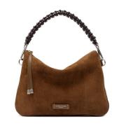 Gianni Chiarini Brun Mocka Crossbody Väska med Dubbel Gusset Brown, Da...