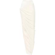 Rick Owens Champagne Twist Kjol White, Dam