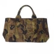 Prada Vintage Pre-owned Canvas totevskor Gray, Dam