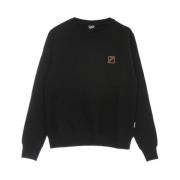 Propaganda Svart Crewneck Sweatshirt med Logo Print Black, Herr