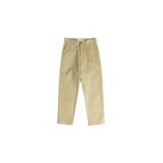 Studio Nicholson Beige Bomull Straight-Leg Byxor Beige, Herr