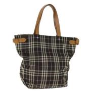 Burberry Vintage Pre-owned Tyg totevskor Brown, Dam