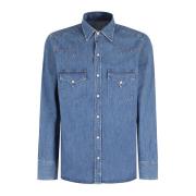 Fortela Denim Texan Skjorta Blue, Herr