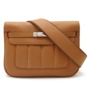 Hermès Vintage Pre-owned Laeder crossbodyvskor Brown, Dam