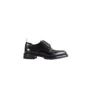 Thom Browne Svarta Läder Derby Förkläde Skor Black, Herr