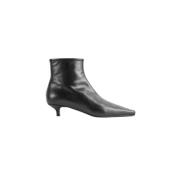 TotêMe Svarta Läder Ankelboots Black, Dam