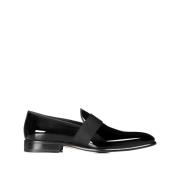 Santoni Klassiska Läderloafers Black, Herr