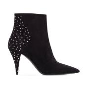 Saint Laurent Klassiska Ankelboots i Svart Läder Black, Dam