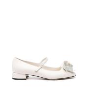 Jimmy Choo Blommiga Ballet Flats i Rosa White, Dam