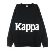 Kappa Herr Crewneck Sweatshirt Svart/Vit Black, Herr