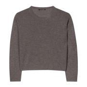 Luisa Cerano Glittrande Pullover med Mjuk Ullblandning Beige, Dam