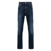 Brunello Cucinelli Bomull Jeans med knappstängning Fickor Blue, Herr