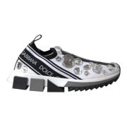 Dolce & Gabbana Vita Sorrento Kristall Sneakers Skor White, Dam