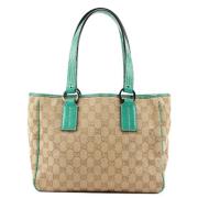 Gucci Vintage Pre-owned Canvas gucci-vskor Beige, Dam