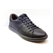 Camper Svarta släta lädersneakers med boll sula Black, Herr