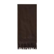 Loro Piana Brun Kasmir Fransad Halsduk Brown, Unisex