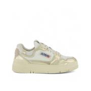 Autry CLC LOW Sneakers, Extra-Volym, Läder & Mocka White, Dam