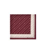 Elisabetta Franchi Sidenscarf med diagonala ränder mönster Red, Dam