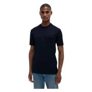 Valenza Blank Blå Rund Hals T-shirt Blue, Herr