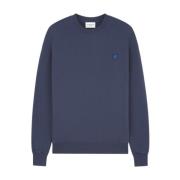 Maison Kitsuné Stilren Sweatshirt för Trendig Look Blue, Herr