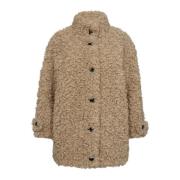 Co'Couture Teddy Mix Jacka Off White Beige, Dam