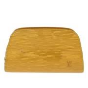 Louis Vuitton Vintage Pre-owned Laeder kuvertvskor Yellow, Dam