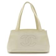 Chanel Vintage Pre-owned Laeder chanel-vskor White, Dam