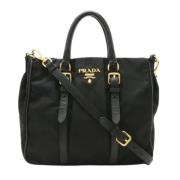 Prada Vintage Pre-owned Nylon prada-vskor Black, Dam