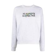 Maison Kitsuné Stilig Sweatshirt för Män Gray, Dam