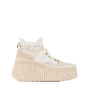 Chloé Mesh Kil Sneakers från Nama Linjen Beige, Dam