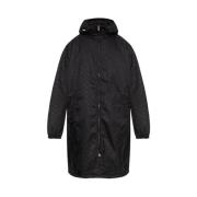 Gucci Monogram Jacquard Parka med Matt Finish Black, Herr