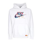 Nike Sportkläder Hoodie Långärmad Sweatshirt White, Herr