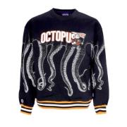 Octopus Svart lättvikts crewneck sweatshirt Multicolor, Herr