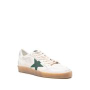 Golden Goose Vit Grön Kalvläder Sneakers White, Herr