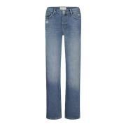 Fabienne Chapot Marie Straight Low-rise Jeans Blue, Dam