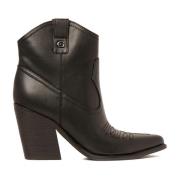 Guess Svart Jalella Cowboy Ankelboots Black, Dam