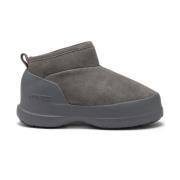 Moon Boot Grå Mocka Slip-On Stövlar Gray, Dam