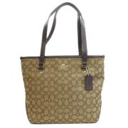 Coach Pre-owned Pre-owned Canvas handvskor Brown, Dam