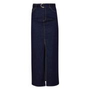 Liu Jo Denim Kjolar med Bälte Blue, Dam