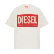 Diesel Vita T-shirts och Polos White, Herr