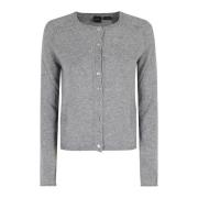 Pinko Mjuk Cardigan för Stiligt Utseende Gray, Dam