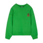 Barrow Grön Crewneck Sweatshirt med Teddy Bokstäver Green, Herr