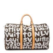 Louis Vuitton Vintage Pre-owned Belagd canvas handvskor Brown, Dam