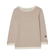 Busnel Round-neck Knitwear Beige, Dam