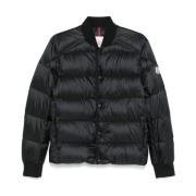 Moncler Svart Vadderad Quiltad Kappa Black, Herr