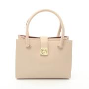 Salvatore Ferragamo Pre-owned Pre-owned Laeder handvskor Beige, Dam