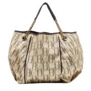 Carolina Herrera Pre-owned Pre-owned Canvas handvskor Beige, Dam