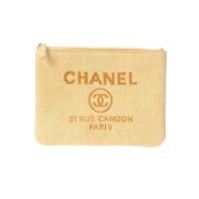 Chanel Vintage Pre-owned Tyg chanel-vskor Yellow, Dam